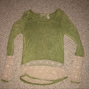 Long sleeve crochet top